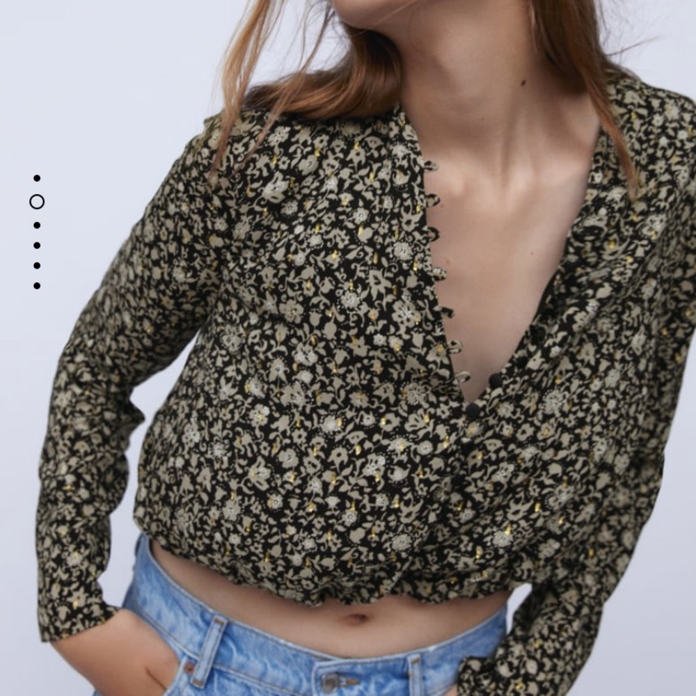 Zara Print Crop Top